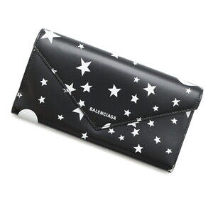 Balenciaga Paper Star Long Wallet Black